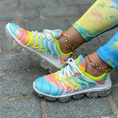 New Candy Color Men Transparent Bottom Sneakers Running Shoes Women Hiking Shoes Couple Autumn Rainbow Sports Shoes wholesale SHOWLU FASHION STORE