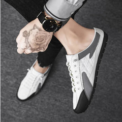 Summer 2023 Half Slippers for Men Trendy Men's Flat Bottom Casual Shoes Soft Sole Support Shoes Men's Sneakers Zapatos De Hombre SHOWLU FASHION STORE