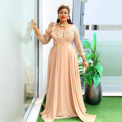 Sequin Elegant African Dresses for Women 2025 New Africa Clothing Plus Size Wedding Party Long Dress Dashiki Ankara Outfits Robe SHOWLU FASHION STORE