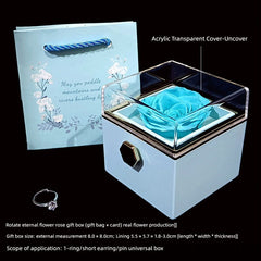 Preserved Fresh Flower Rose Exchange Small Exquisite Jewelry Box SHOWLU FASHION STORE
