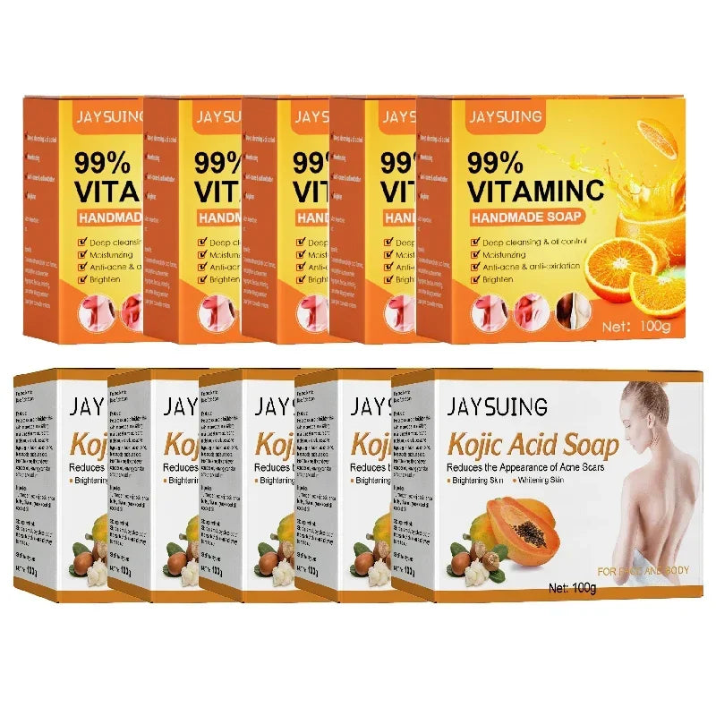 100g Kojic Acid Soap Original Papaya Soap Face Body Whitening Handmade Brighten Anti Aging Acne Remove Dark Spot Moisturizing SHOWLU FASHION STORE