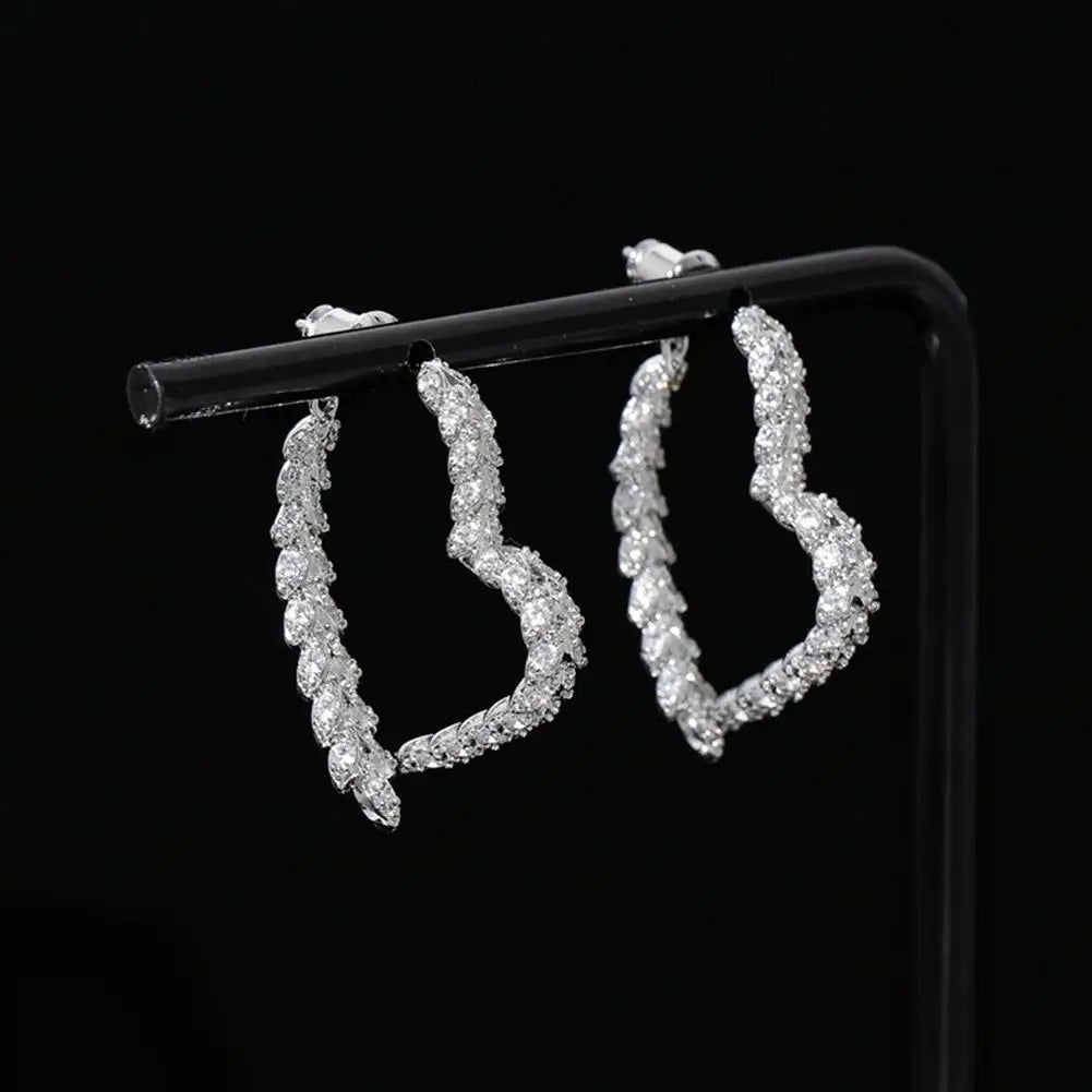 Luxury Wheat Earrings Shiny Zircon Fashion Personality Party Charm Jewelry Wheat Leaf Earring for Women Girls Korean Style SHOWLU FASHION STORE
