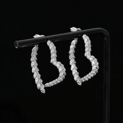 Luxury Wheat Earrings Shiny Zircon Fashion Personality Party Charm Jewelry Wheat Leaf Earring for Women Girls Korean Style SHOWLU FASHION STORE