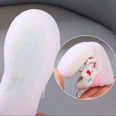 Sanrio LED Kids Shoes for Girls Cute Cartoon Hello Kitty Shoes Summer Girl Kawaii Shoes Soft Bottom Sneakers Casual Shoes SHOWLU FASHION STORE