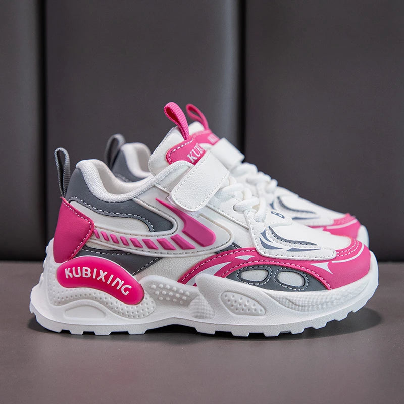 Fashion Girls Shoes Children Trainers 2024 New Luxury Cute Platform Kids Shoes Fashion Leather School Chunky Sneaker for Girls SHOWLU FASHION STORE