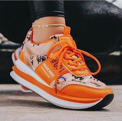 Women Sport Shoes 2023 New Spring Autumn Mesh Breathable Fashion Flats Shoes Designer Mujer Lace Up Running Walking Sneakers SHOWLU FASHION STORE