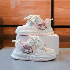 Children's Cute Melody Casual Board Shoes Girl's Cartoon Sneakers Spring and Autumn New Kawaii Kuromi Anti Slip Soft Sole Shoes SHOWLU FASHION STORE