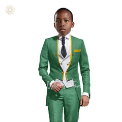 Boys Tuxedo Suit Slim Fit 3 Pieces Kids Formal Suit Blazer Pants Vest Set fit 3-16 Years SHOWLU FASHION STORE