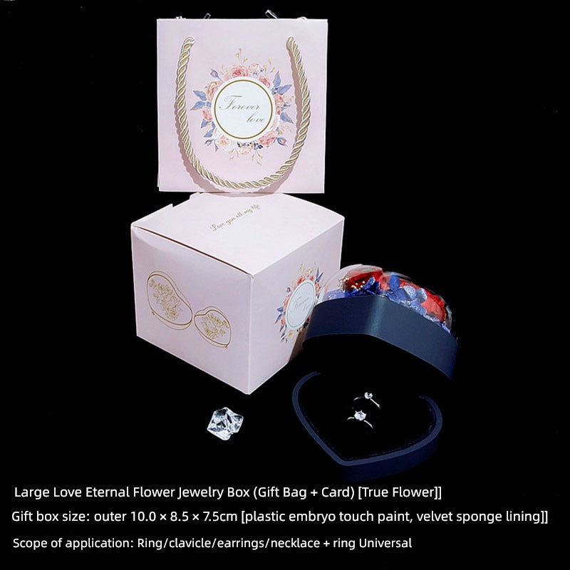 Preserved Fresh Flower Rose Exchange Small Exquisite Jewelry Box SHOWLU FASHION STORE