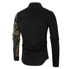Men's Shirts Button-down Shirts Casual Shirts Black White Burgundy Long Sleeves Lapel Spring and Fall Wedding Party Clothing 6XL SHOWLU FASHION STORE