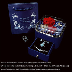Preserved Fresh Flower Rose Exchange Small Exquisite Jewelry Box SHOWLU FASHION STORE