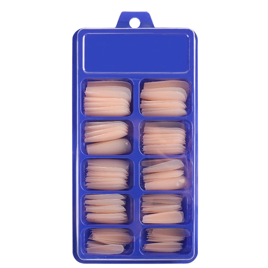 100pcs False Nail Press On Nails Acrylic Extension Coffin Forms Nail Tips Gel Nail Polish Artificial Nail Sets Kits Tools KE1895 SHOWLU FASHION STORE