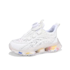 Girls new breathable mesh surface rotating button thick soled air cushion student running shoes non-slip sneakers for boys SHOWLU FASHION STORE