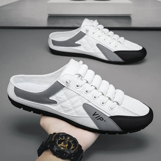 Summer 2023 Half Slippers for Men Trendy Men's Flat Bottom Casual Shoes Soft Sole Support Shoes Men's Sneakers Zapatos De Hombre SHOWLU FASHION STORE