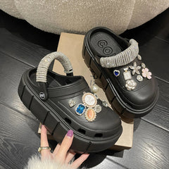 Summer Women Slippers Platform Clogs Outdoor Garden Shoes Female Pool Sandals Bathroom Flip Flops Mules Ladies Beach Slides SHOWLU FASHION STORE