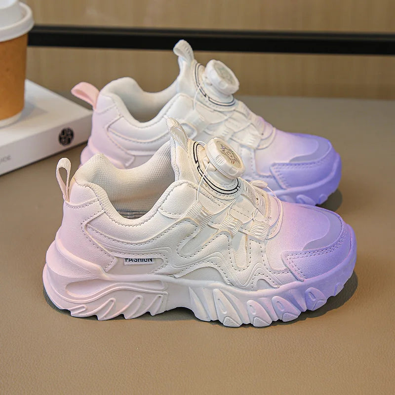Spring New Cotton Lined Girls Design Sneakers Children's Sport Shoes Non-slip Soft Bottom Kids Running Shoes Student Shoes SHOWLU FASHION STORE