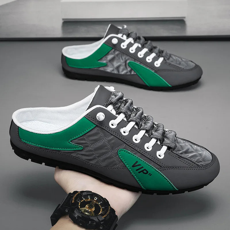 Summer 2023 Half Slippers for Men Trendy Men's Flat Bottom Casual Shoes Soft Sole Support Shoes Men's Sneakers Zapatos De Hombre SHOWLU FASHION STORE