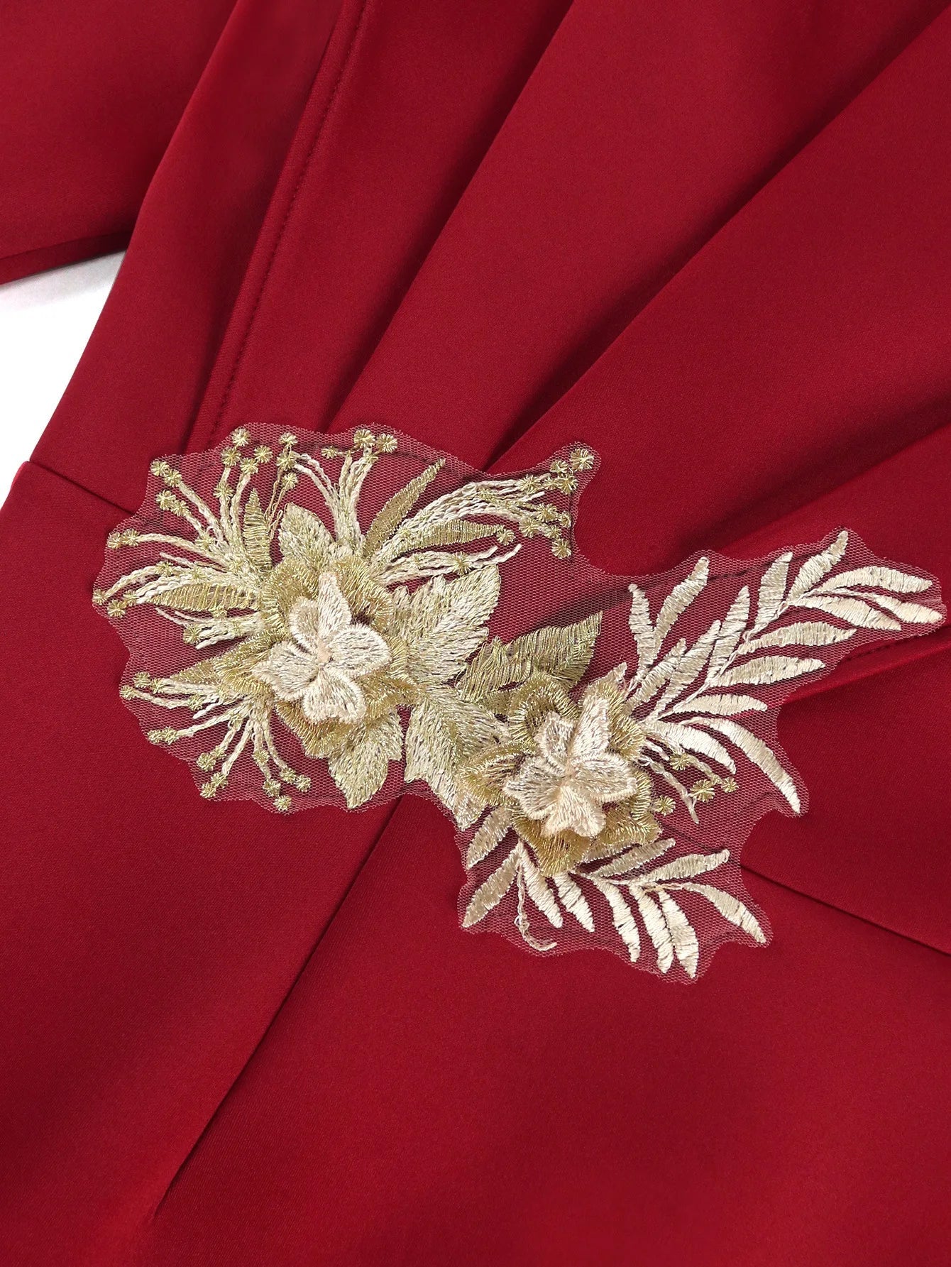 2024 New banquet bag hip middress elegant style floral embroidery party dress SHOWLU FASHION STORE