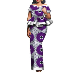 Party African Dress Women Skirt Sets Traditional  2 Pieces Suits Custom Made Dashiki Tops and Skirts Plus Size Clothing WY5104 SHOWLU FASHION STORE