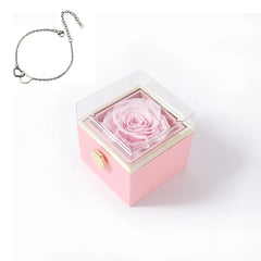 2024 New Valentine's Day Gift Double Heart Bracelets for Women Custom Engraved Name Steel Bracelets Eternal Rose Box Wedding Box SHOWLU FASHION STORE