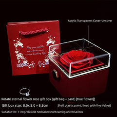 Preserved Fresh Flower Rose Exchange Small Exquisite Jewelry Box SHOWLU FASHION STORE