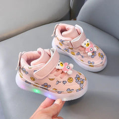EACHIN Children Lighted Sneakers Baby Girls Spring Autumn New Walking Shoes Boys Fashion Sport Running Sneaker Kids Casual Flats SHOWLU FASHION STORE