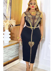 Plus Size African Wedding Party Dresses for Women 2025 New Dashiki Ankara Evening Gown Elegant Turkey Outfit Robe Africa Clothes SHOWLU FASHION STORE