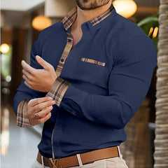 Men's business lapel shirt office casual outdoor street shirt soft and comfortable men's high-quality top large size XS-6XL SHOWLU FASHION STORE