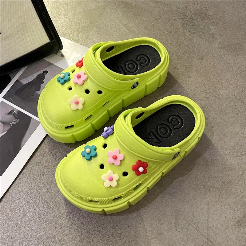 Summer Women Slippers Platform Clogs Outdoor Garden Shoes Female Pool Sandals Bathroom Flip Flops Mules Ladies Beach Slides SHOWLU FASHION STORE