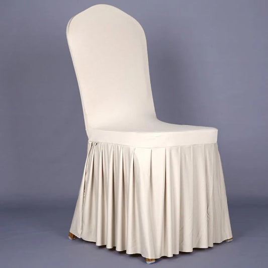 Wedding Party Chair Covers With Skirt Home Dinning Slipcover Party Seat Covers Hotel Banquet Dining Room Washable Thick SHOWLU FASHION STORE