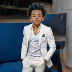 Kids' Orange Single-Breasted Suit (Jacket + Trousers) – Stylish Slim Fit, Perfect for Weddings & Cocktail Parties SHOWLU FASHION STORE