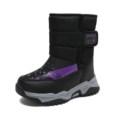 2025 Winter Children Boots Princess Elegant Girls Shoes Water Proof Girl Boy Snow Boots Kids Warm High Quality Plush Boots SHOWLU FASHION STORE