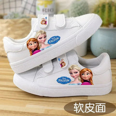 Disney Children's Canvas Shoes frozen elsa Low top Girls sport  Shoes PU Autumn Breathable Non slip Casual Shoes SHOWLU FASHION STORE