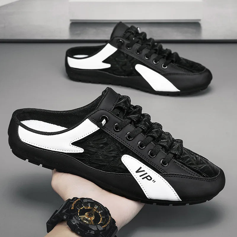 Summer 2023 Half Slippers for Men Trendy Men's Flat Bottom Casual Shoes Soft Sole Support Shoes Men's Sneakers Zapatos De Hombre SHOWLU FASHION STORE