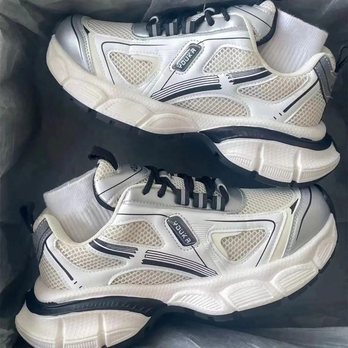 Summer New Breathable Increased Casual Sports Shoes Women's Wave Versatile Mesh Thick Sole Shoes Women's Shoes SHOWLU FASHION STORE