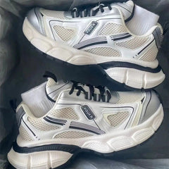 Summer New Breathable Increased Casual Sports Shoes Women's Wave Versatile Mesh Thick Sole Shoes Women's Shoes SHOWLU FASHION STORE