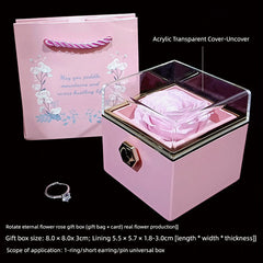 Preserved Fresh Flower Rose Exchange Small Exquisite Jewelry Box SHOWLU FASHION STORE