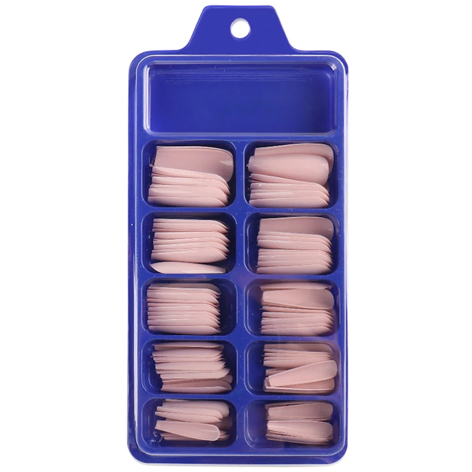 100pcs False Nail Press On Nails Acrylic Extension Coffin Forms Nail Tips Gel Nail Polish Artificial Nail Sets Kits Tools KE1895 SHOWLU FASHION STORE