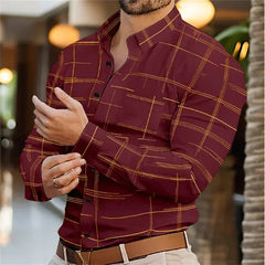 Men's business lapel shirt office casual outdoor street shirt soft and comfortable men's high-quality top large size XS-6XL SHOWLU FASHION STORE