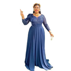 Sequin Elegant African Dresses for Women 2025 New Africa Clothing Plus Size Wedding Party Long Dress Dashiki Ankara Outfits Robe SHOWLU FASHION STORE