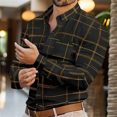 Men's business lapel shirt office casual outdoor street shirt soft and comfortable men's high-quality top large size XS-6XL SHOWLU FASHION STORE