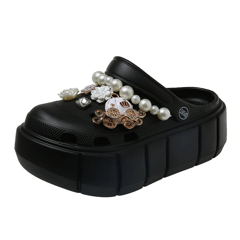 Summer Women Slippers Platform Clogs Outdoor Garden Shoes Female Pool Sandals Bathroom Flip Flops Mules Ladies Beach Slides SHOWLU FASHION STORE