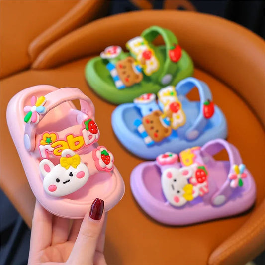 Children's slippers baby girls summer cartoon cute shower wear children's princess soft soled slippers for children  girl shoes SHOWLU FASHION STORE