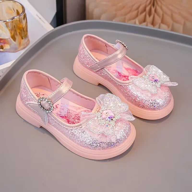 Disney kids frozen princess cute Casual shoes with light soft bottom sports shoes for girl gift SHOWLU FASHION STORE