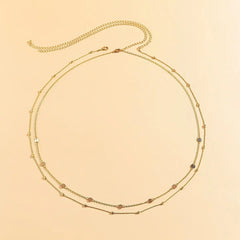 Showlu Fashion Store 0 Sexy Vintage Aesthetic Belly Chain Thin Beads Link Body Chain Waist Chain Belt Y2K Streetwear Summer Women Fashion Body Jewelry
