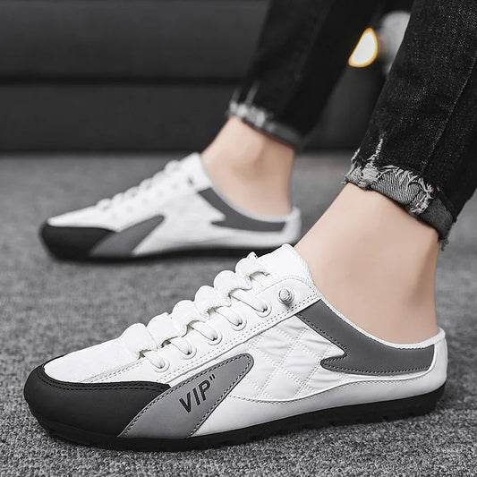Summer 2023 Half Slippers for Men Trendy Men's Flat Bottom Casual Shoes Soft Sole Support Shoes Men's Sneakers Zapatos De Hombre SHOWLU FASHION STORE