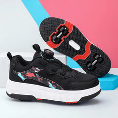 Mesh Roller Skates Boys Girls Casual Walking Shoes Outdoor Retractable Roller Shoes School Students Roller Skating Sports Shoes SHOWLU FASHION STORE