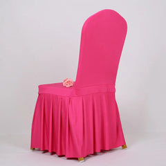 Wedding Party Chair Covers With Skirt Home Dinning Slipcover Party Seat Covers Hotel Banquet Dining Room Washable Thick SHOWLU FASHION STORE
