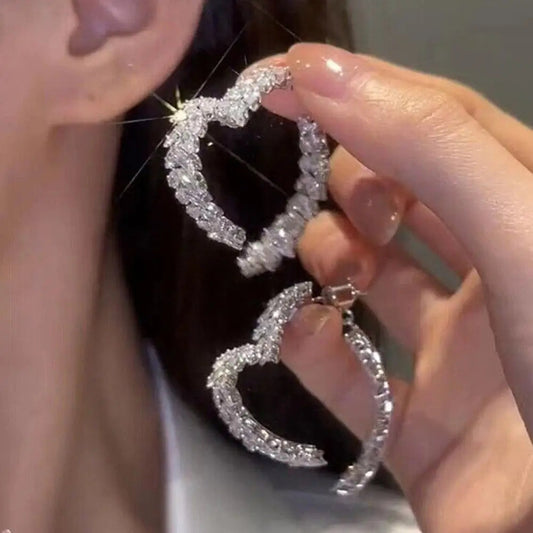Luxury Wheat Earrings Shiny Zircon Fashion Personality Party Charm Jewelry Wheat Leaf Earring for Women Girls Korean Style SHOWLU FASHION STORE