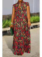 Plus Size Women'S Printed Shirt Dress Women'S Casual Midi Holiday Spring/Summer Dress Women'S Loose Beach Skirt Shirt Maxi Dress SHOWLU FASHION STORE